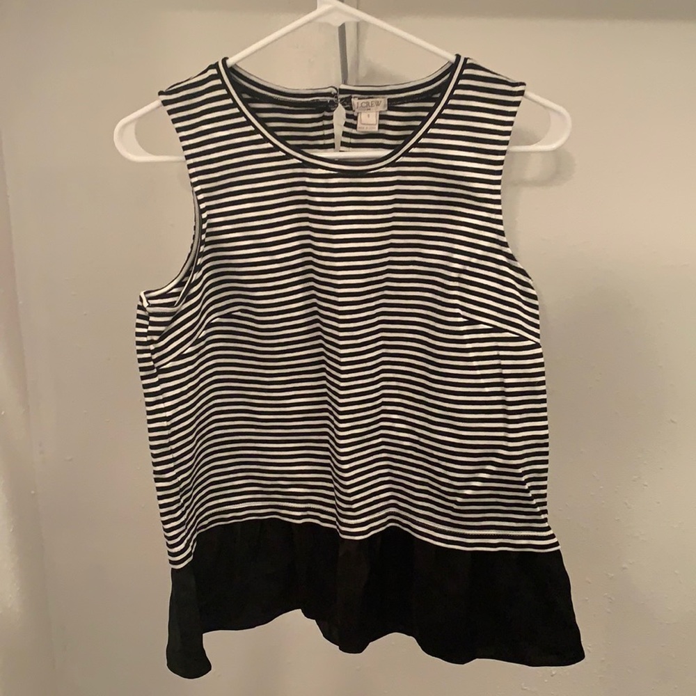 Jcrew Cotton Tank with Ruffle